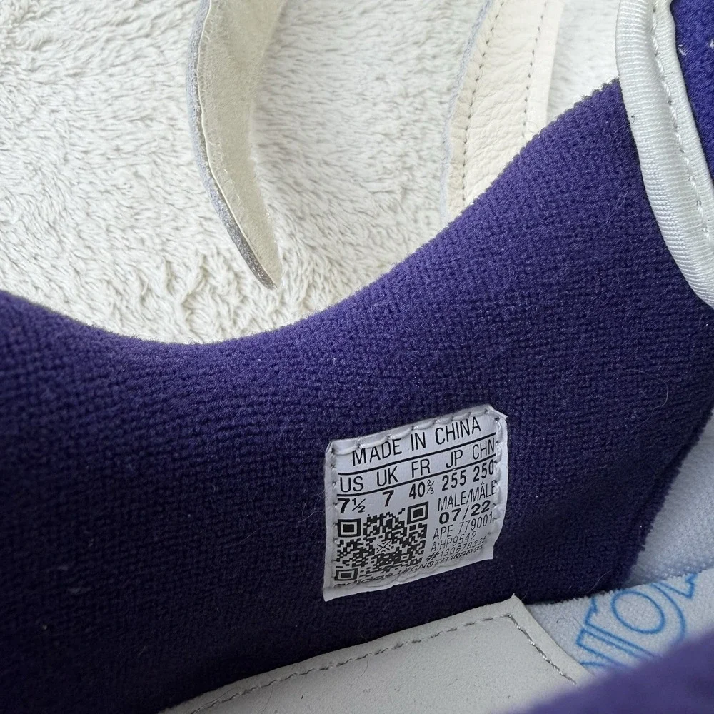 Adidas Originals Forum 84 Low Mens Size‎ 7.5 White Purple Sneaker Shoes HP9542